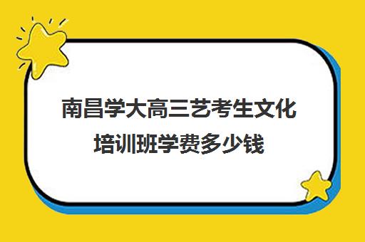 南昌学大高三艺考生文化培训班学费多少钱(南昌艺考文化培训学校)