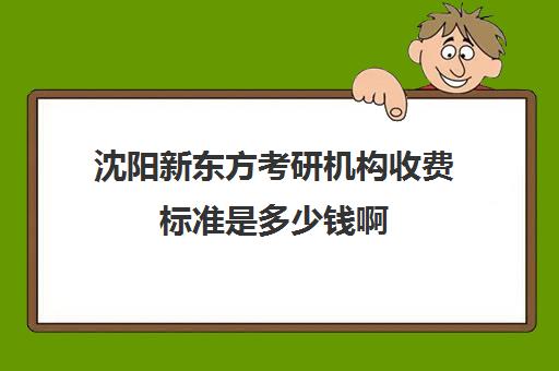 沈阳新东方考研机构收费标准是多少钱啊(沈阳考研报班价格一览表)