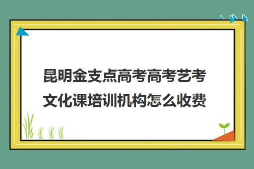 昆明金支点高考高考艺考文化课培训机构怎么收费(云南最好艺考培训学校)