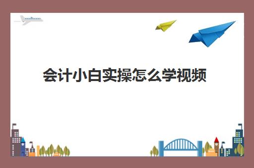 会计小白实操怎么学视频(会计初学者入门知识基础教程)