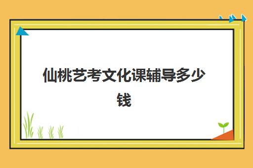 仙桃艺考文化课辅导多少钱(仙桃美术培训中心有哪些)