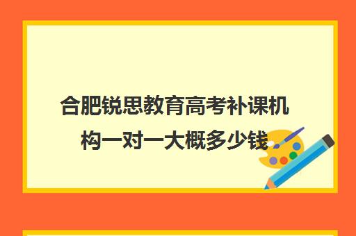 合肥锐思教育高考补课机构一对一大概多少钱(合肥高考冲刺班哪家好)