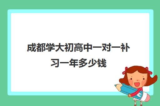 成都学大初高中一对一补习一年多少钱