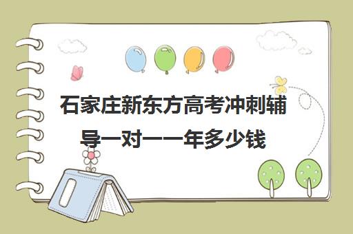 石家庄新东方高考冲刺辅导一对一一年多少钱（济南新东方高三冲刺班收费价格表）