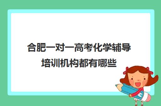 合肥一对一高考化学辅导培训机构都有哪些(合肥表演一对一辅导)