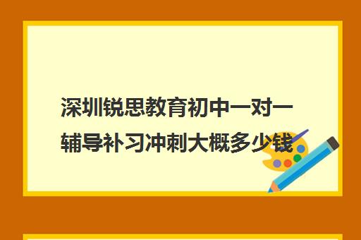 深圳锐思教育初中一对一辅导补习冲刺大概多少钱