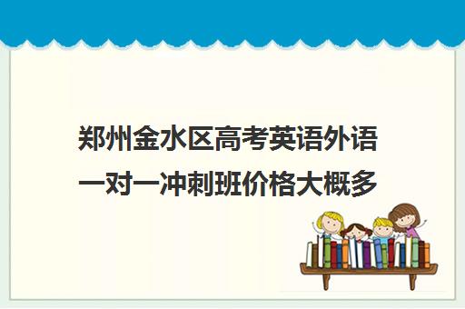 郑州金水区高考英语外语一对一冲刺班价格大概多少钱(高考英语一对一辅导班)