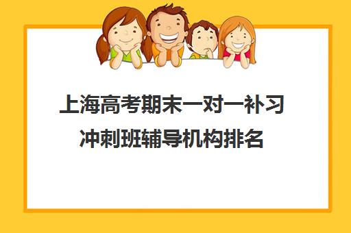 上海高考期末一对一补习冲刺班辅导机构排名