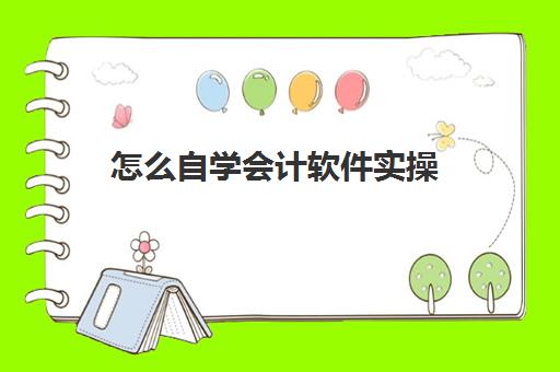 怎么自学会计软件实操(初学者会计如何快速入手)