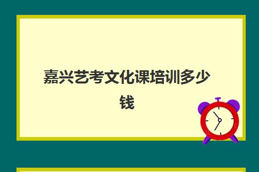 嘉兴艺考文化课培训多少钱(嘉兴表演艺考收费标准)