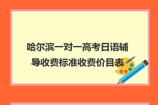 哈尔滨一对一高考日语辅导收费标准收费价目表(一对一辅导多少钱一小时)