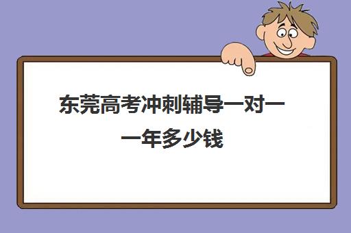 东莞高考冲刺辅导一对一一年多少钱(高三辅导一对一多少钱)