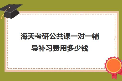 海天考研公共课一对一辅导补习费用多少钱