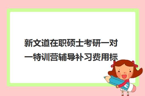 新文道在职硕士考研一对一特训营辅导补习费用标准价格表