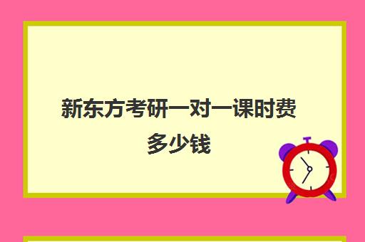 新东方考研一对一课时费多少钱(新东方线上考研班多少钱)