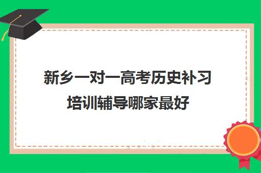 新乡一对一高考历史补习培训辅导哪家最好