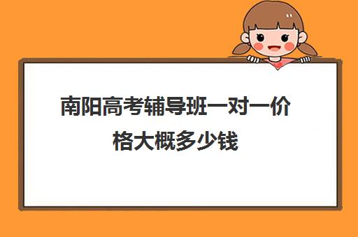 南阳高考辅导班一对一价格大概多少钱(南阳最好一对一辅导班)