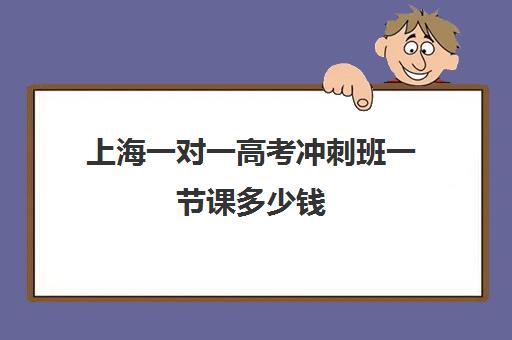 上海一对一高考冲刺班一节课多少钱(一对一补课一节课多少时间)