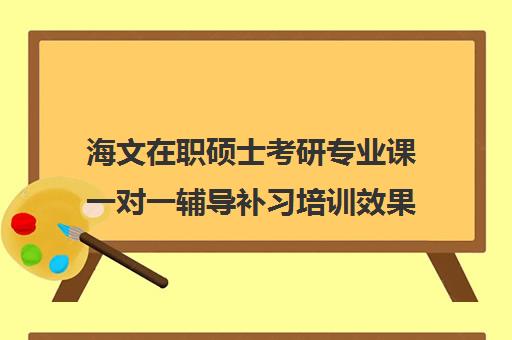 海文在职硕士考研专业课一对一辅导补习培训效果如何？靠谱吗