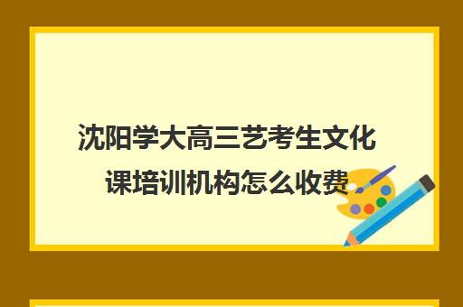 沈阳学大高三艺考生文化课培训机构怎么收费(沈阳最好的艺考培训学校)