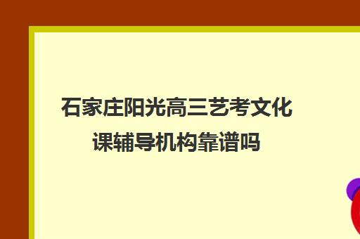 石家庄阳光高三艺考文化课辅导机构靠谱吗(艺术生高三文化课冲刺)