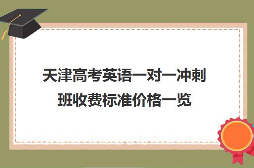 天津高考英语一对一冲刺班收费标准价格一览(天津一对一补课一般多少钱一小时)