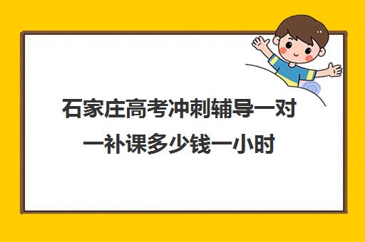 石家庄高考冲刺辅导一对一补课多少钱一小时(一对一补课多久有效果)