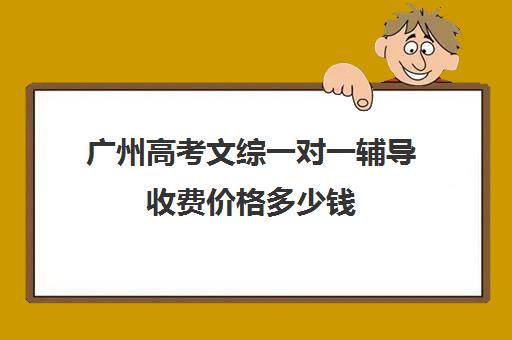 广州高考文综一对一辅导收费价格多少钱(广州补课一对一费用)