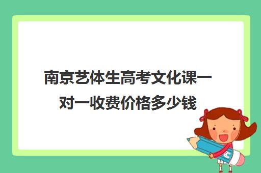 南京艺体生高考文化课一对一收费价格多少钱(艺考生文化课怎么冲刺)