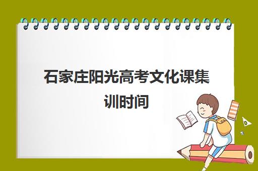 石家庄阳光高考文化课集训时间(石家庄远飞艺考文化培训)