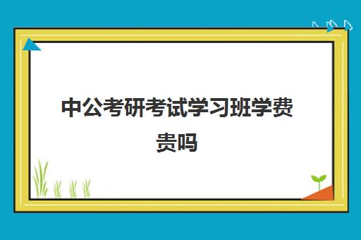 中公考研考试学习班学费贵吗