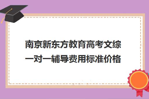 南京新东方教育高考文综一对一辅导费用标准价格表(文综一对一有用吗)