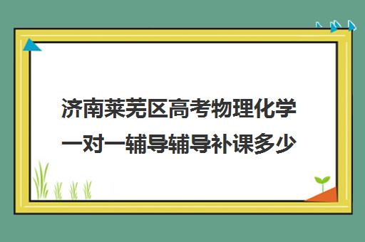 济南莱芜区高考物理化学一对一辅导辅导补课多少钱一小时(济南高中一对一辅导哪家好)