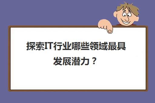 探索IT行业哪些领域最具发展潜力？