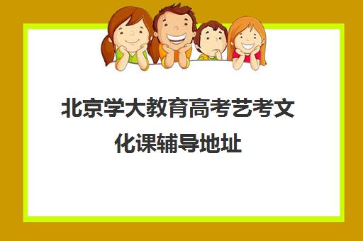 北京学大教育高考艺考文化课辅导地址（高考艺术生文化课培训哪里好）