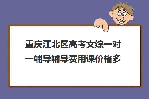 重庆江北区高考文综一对一辅导辅导费用课价格多少钱(高考线上辅导机构有哪些比较好)