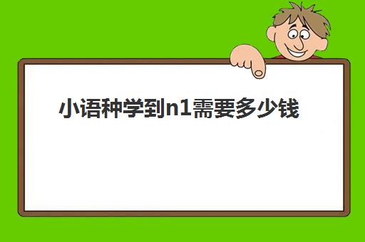 小语种学到n1需要多少钱(学小语种一般要多少钱)