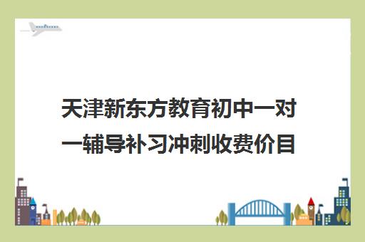 天津新东方教育初中一对一辅导补习冲刺收费价目表