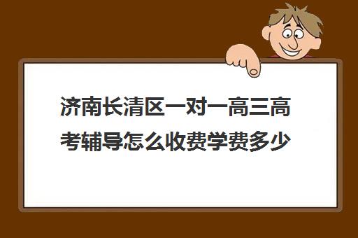 济南长清区一对一高三高考辅导怎么收费学费多少钱(济南最好高考辅导班)