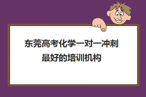 东莞高考化学一对一冲刺最好培训机构(东莞高中补课机构排名)