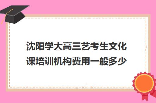 沈阳学大高三艺考生文化课培训机构费用一般多少钱(北京三大艺考培训机构)