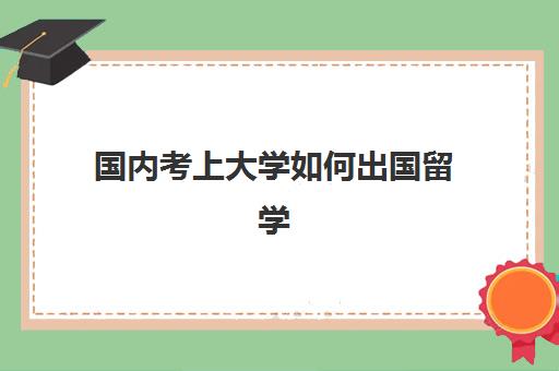 国内考上大学如何出国留学(高考怎么考国外大学)