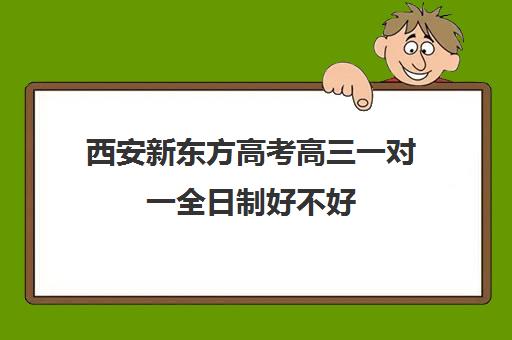 西安新东方高考高三一对一全日制好不好(全日制高三封闭辅导班哪个好)