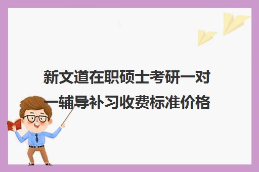 新文道在职硕士考研一对一辅导补习收费标准价格一览