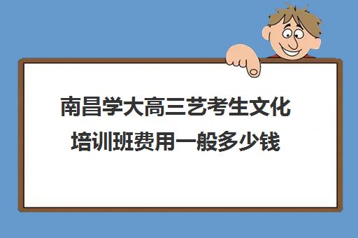 南昌学大高三艺考生文化培训班费用一般多少钱(文化课培训班南昌排名)