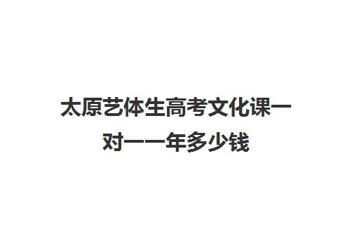 太原艺体生高考文化课一对一一年多少钱(太原艺考机构排名)