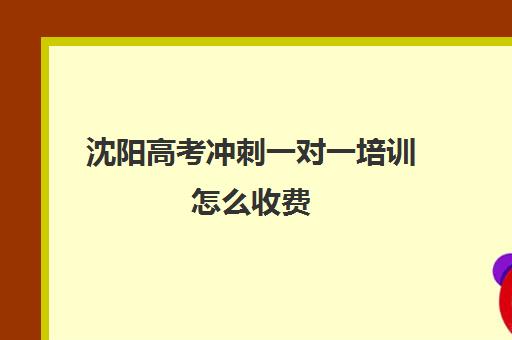 沈阳高考冲刺一对一培训怎么收费(沈阳全日制高三封闭辅导班)