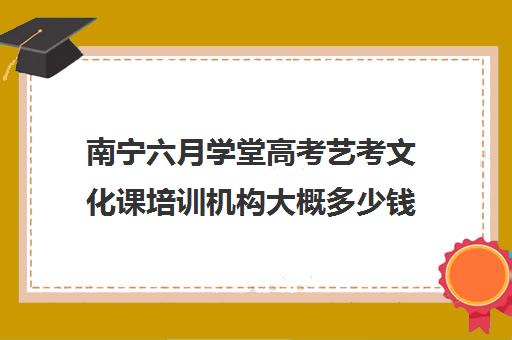 南宁六月学堂高考艺考文化课培训机构大概多少钱(文化课)