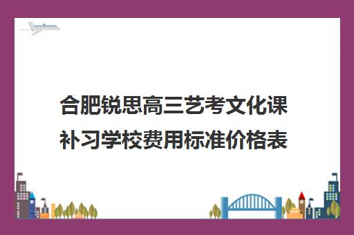 合肥锐思高三艺考文化课补习学校费用标准价格表