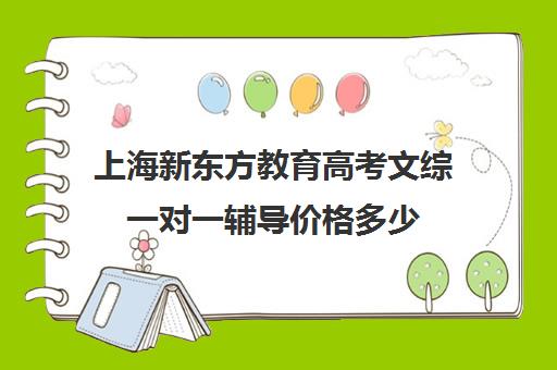 上海新东方教育高考文综一对一辅导价格多少(上海新东方教育培训机构)